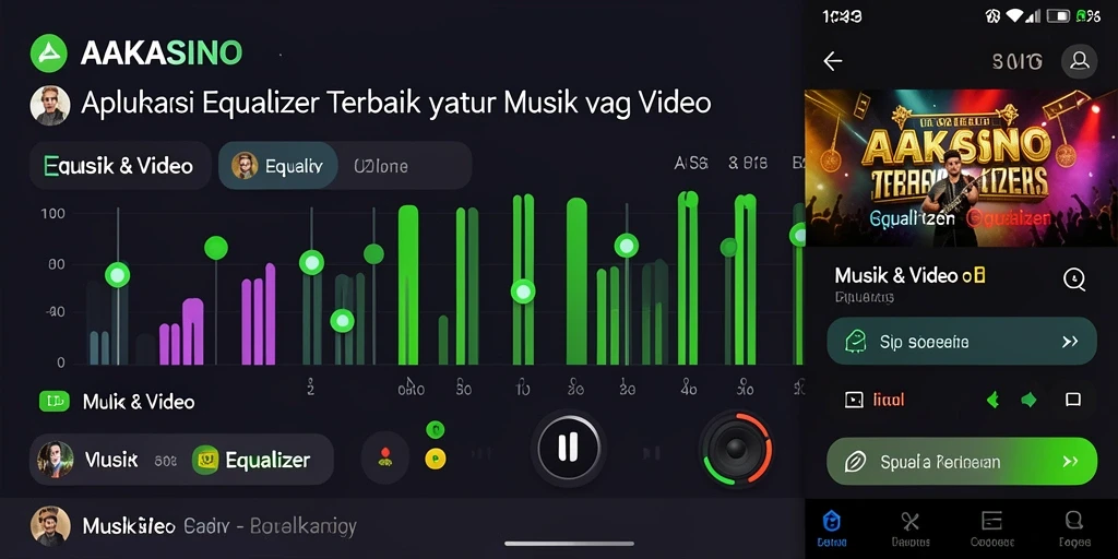 Antarmuka aplikasi Equalizer AAKASINO yang menarik dan fungsional.