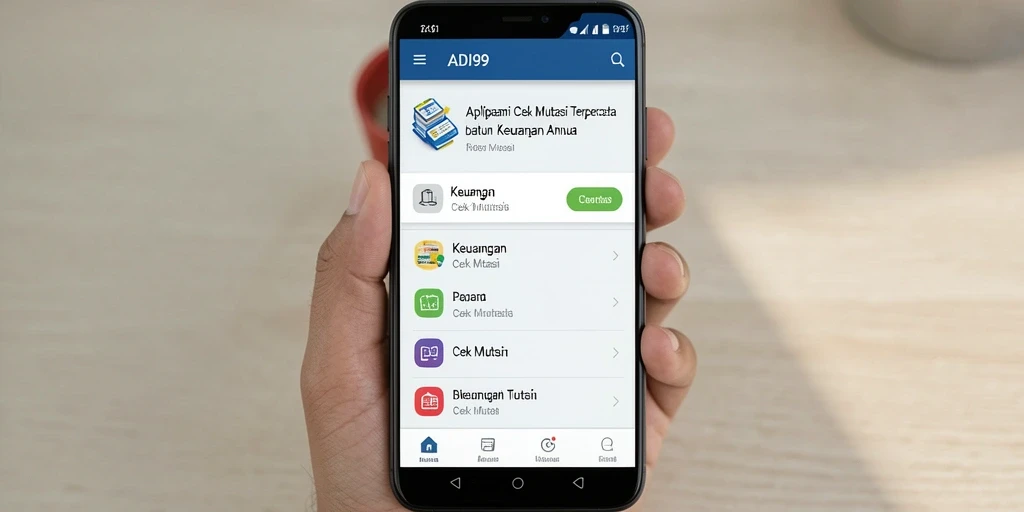 Tampilan antarmuka ADI99 yang intuitif dan informatif.