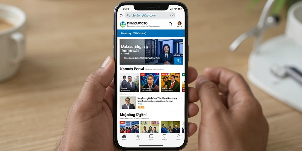 Tampilan antarmuka aplikasi DIREKTURTOTO yang informatif.
