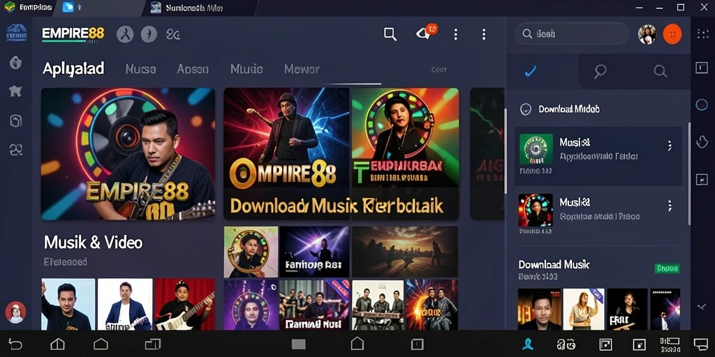 Antarmuka EMPIRE88 yang user-friendly untuk Download Musik.
