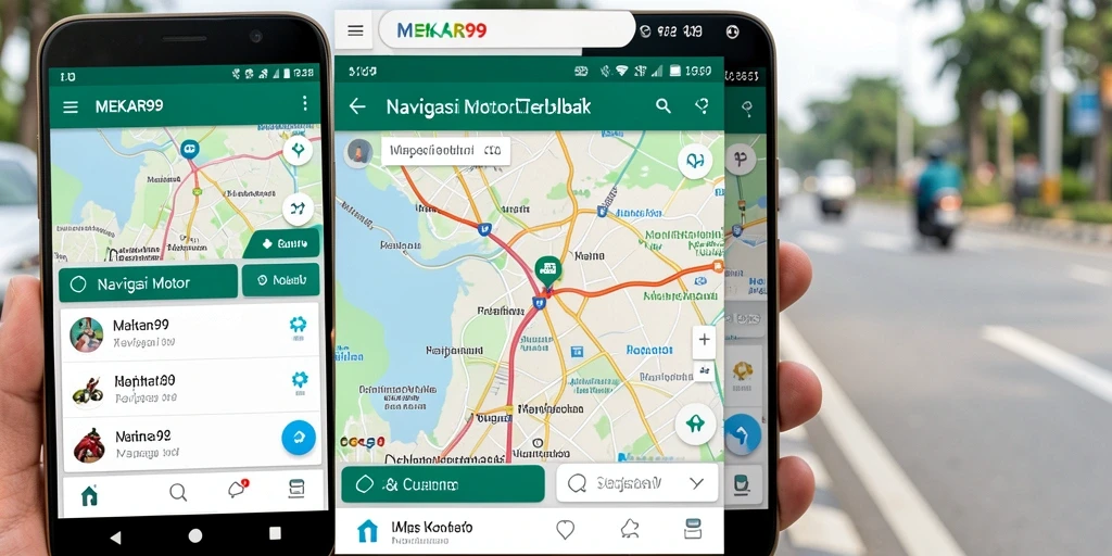 Antarmuka MEKAR99 yang intuitif untuk navigasi motor.