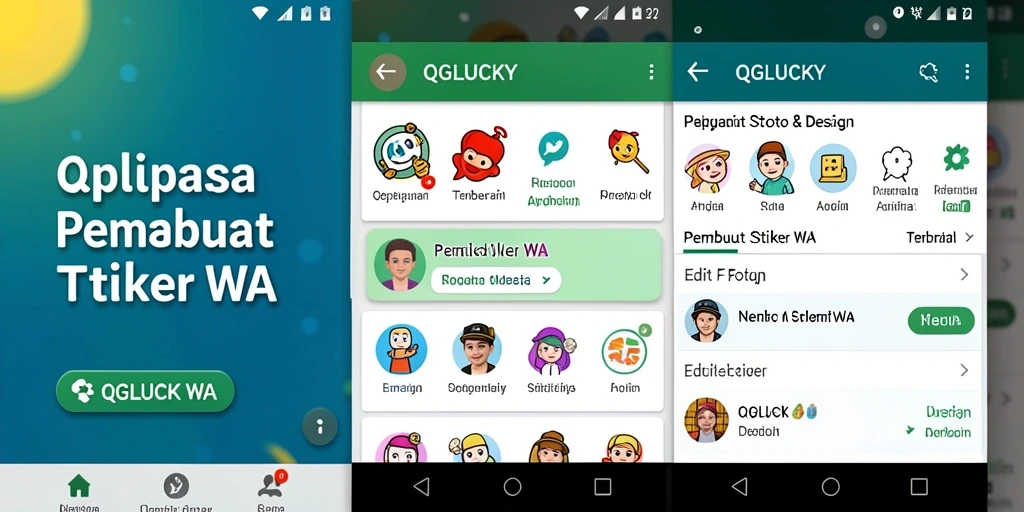Antarmuka QGLUCKY yang ramah pengguna untuk Pembuat Stiker WA.